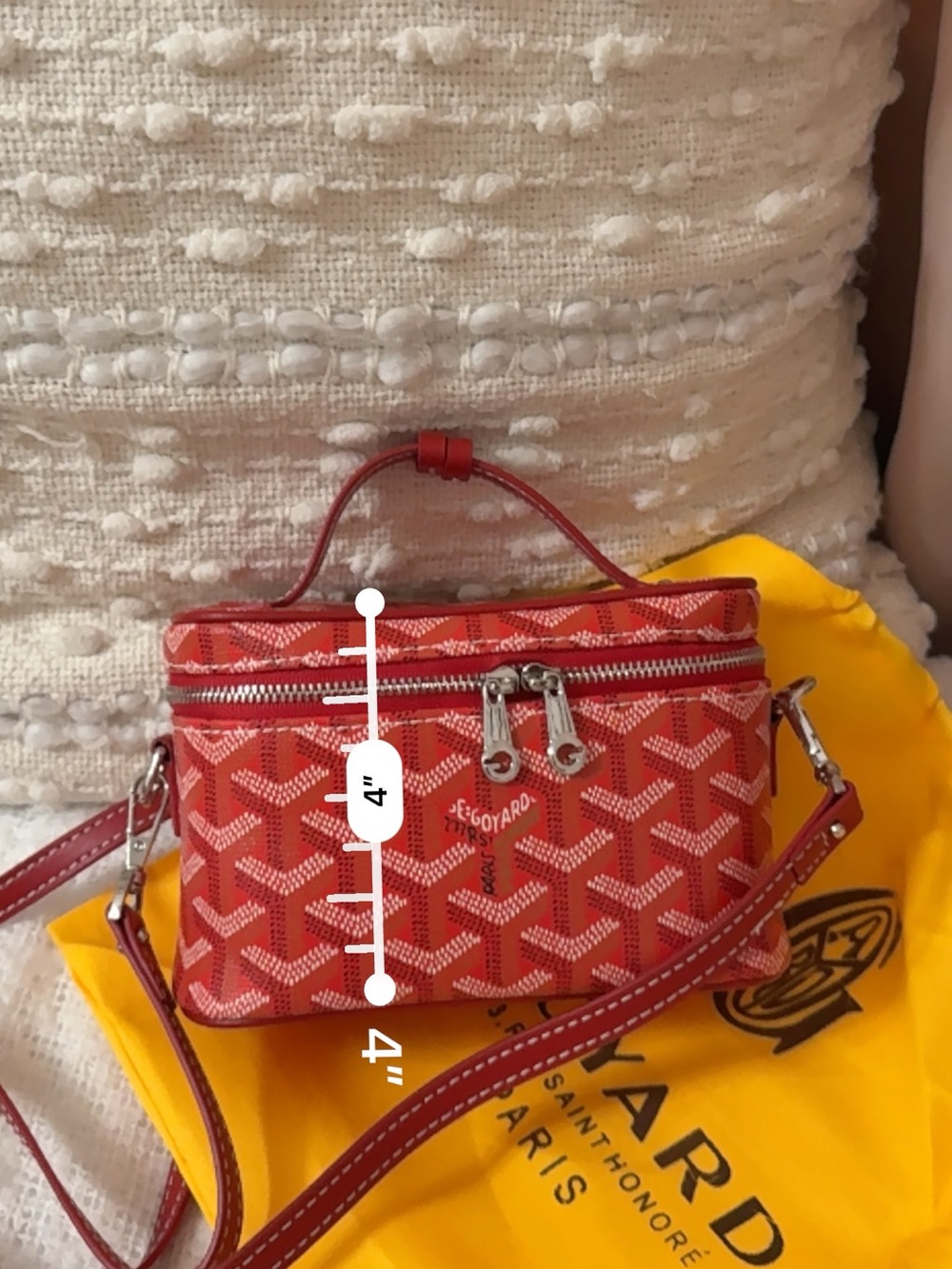 Goyard Red Mini Vanity Crossbody Bag - Picture 6 of 7